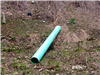 Blue Pipe Lying on Ground