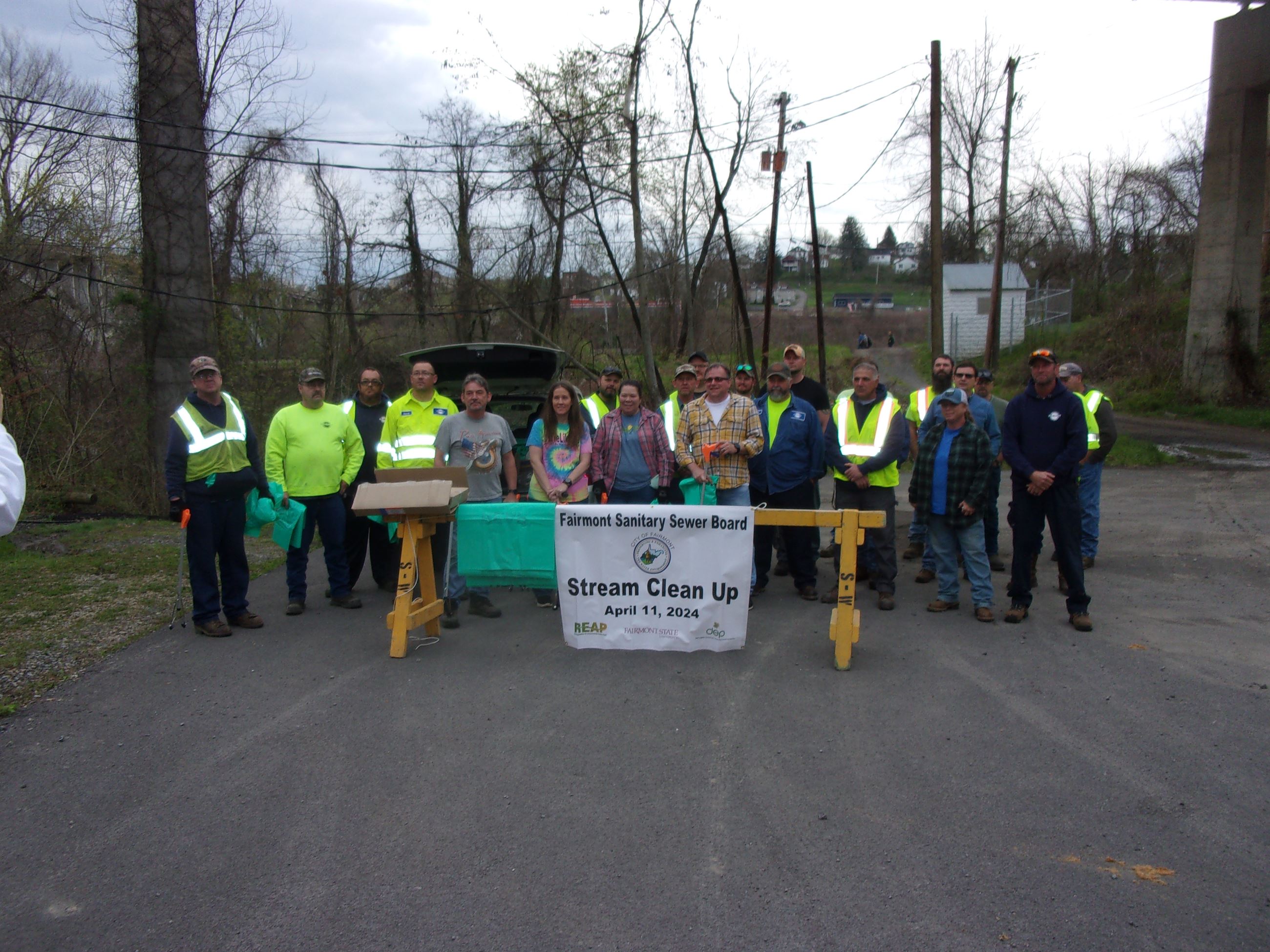 A photo of all the City Staff who volunteered to help with the cleanup.